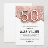 50. Geburtstagsparty Einladung (Vorne/Hinten)