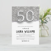 50. Geburtstagsparty Einladung (Stehend Vorderseite)