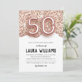 50. Geburtstagsparty Einladung (Stehend Vorderseite)