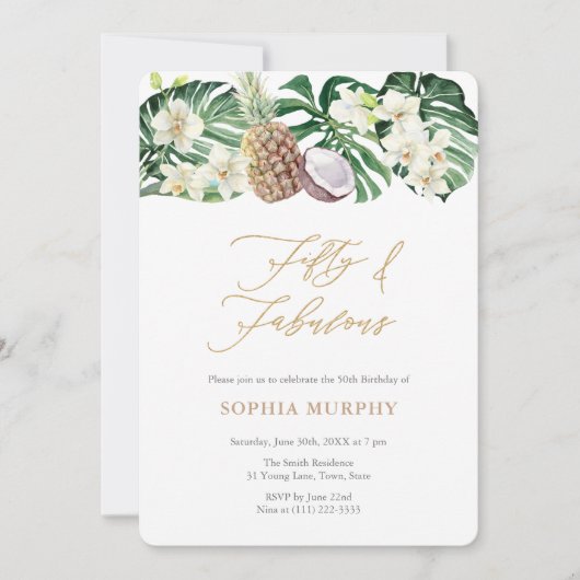 50. Geburtstagsparty Einladung (Vorderseite)