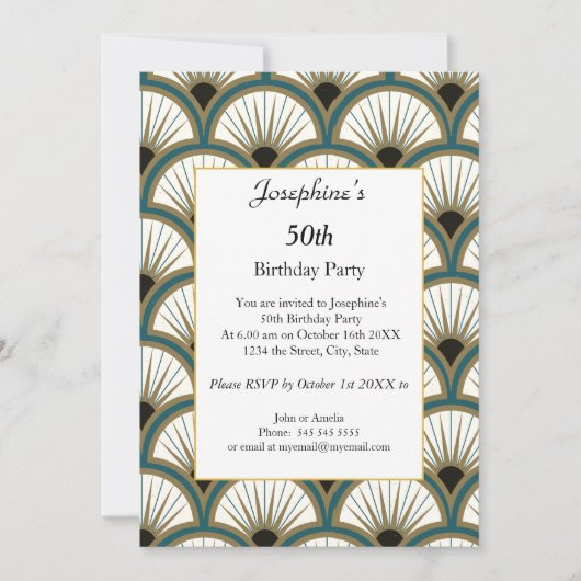 50. Geburtstagsparty Einladung (Vorderseite)