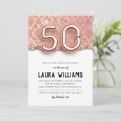 50. Geburtstagsparty Einladung (Stehend Vorderseite)