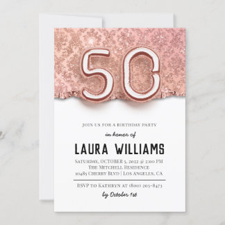 50. Geburtstagsparty Einladung