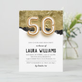 50. Geburtstagsparty Einladung (Stehend Vorderseite)