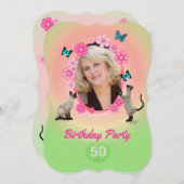 50. Geburtstagsparty Einladung (Vorne/Hinten)