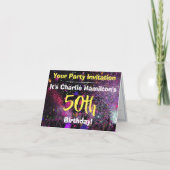 50. Geburtstagsparty Einladung (Vorderseite)