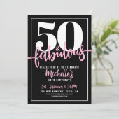 50. Geburtstagsparty Einladung (Stehend Vorderseite)