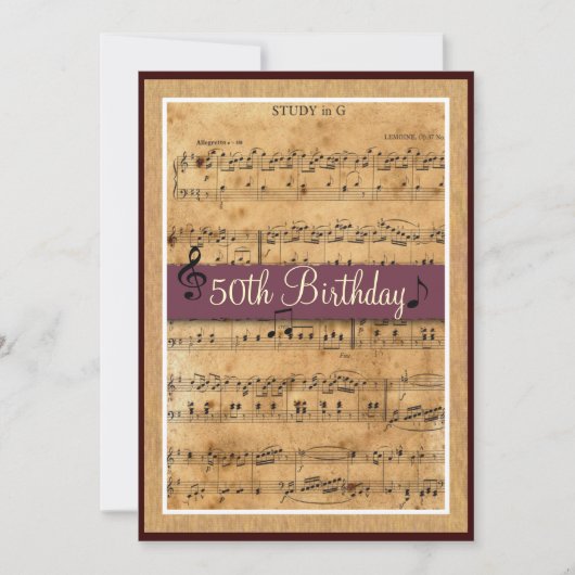 50. Geburtstagsparty Einladung anpassbar (Vorderseite)