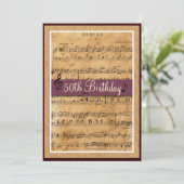 50. Geburtstagsparty Einladung anpassbar (Stehend Vorderseite)