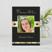 50. Geburtstagsparty Einladung Foto 50. (Stehend Vorderseite)