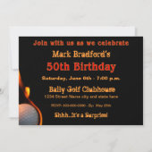 50. Geburtstagsparty Einladung - Golf - Sizzling! (Rückseite)