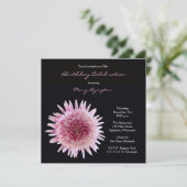 50. Geburtstagsparty Einladung Gorgeous Gerbera (Stehend Vorderseite)