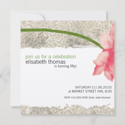 50. Geburtstagsparty Einladungen (Rückseite)