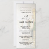 50. Geburtstagsparty Einladungen - Champagner Gold (Rückseite)