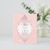 50. Geburtstagsparty Einladungen Glitzer Glamour (Stehend Vorderseite)