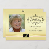 50. Geburtstagsparty Einladungen mit Foto (Vorne/Hinten)