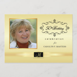 50. Geburtstagsparty Einladungen mit Foto