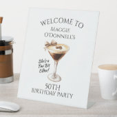 50. Geburtstagsparty Espresso Martini Willkommen Sockelschild (In Situ)