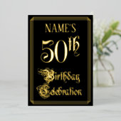 50. Geburtstagsparty - Extravagantes Drehbuch und  Folieneinladung (Stehend vorne)