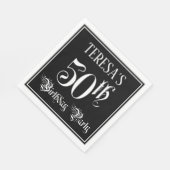 50. Geburtstagsparty - Extravagantes Script + Indi Serviette (Ecke)