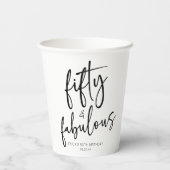 50. Geburtstagsparty & Fabulous Minimal 50. Pappbecher (Rückseite)