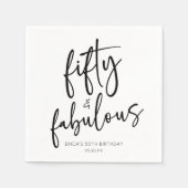 50. Geburtstagsparty & Fabulous Minimal 50. Serviette (Vorderseite)