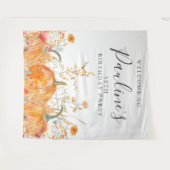 50. Geburtstagsparty Fall Pumpkin Wildblume Wandteppich (Vorderseite (Horizontal))