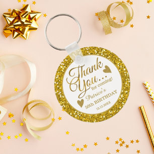 50. Geburtstagsparty Favors Gold Glitzer Vielen Da Schlüsselanhänger