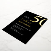 50. Geburtstagsparty Folieneinladung (Gedreht)