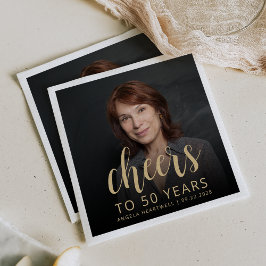50. Geburtstagsparty Foto Cheers Serviette