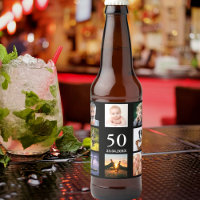 50. Geburtstagsparty Foto Collage Typ schwarz