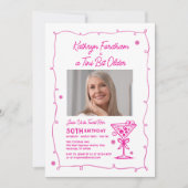 50. Geburtstagsparty Foto Espresso Martini Einladung (Vorderseite)