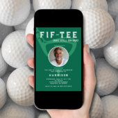 50. Geburtstagsparty Foto Modernes Golf Green Einladung