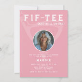 50. Geburtstagsparty Foto Pink Einladung (Vorderseite)