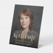 50. Geburtstagsparty Foto Willkommen Sockelschild (Vorderseite)