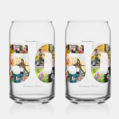 50. Geburtstagsparty FotoCollage Dosenglas (Rückseite)