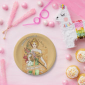 50. Geburtstagsparty, Frühlingsgöttin, Vintage Kun Pappteller (Party)