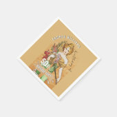 50. Geburtstagsparty, Frühlingsgöttin, Vintage Kun Serviette (Ecke)