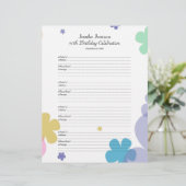 50. Geburtstagsparty Gästebuch-Anmeldeseite (Stehend Vorderseite)