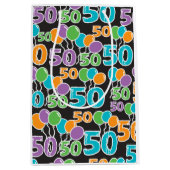 50. Geburtstagsparty Geschenktasche Mittlere Geschenktüte (Vorderseite)