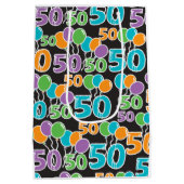 50. Geburtstagsparty Geschenktasche Mittlere Geschenktüte (Rückseite)