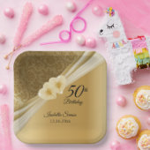 50. Geburtstagsparty - Gold Design Pappteller (Party)