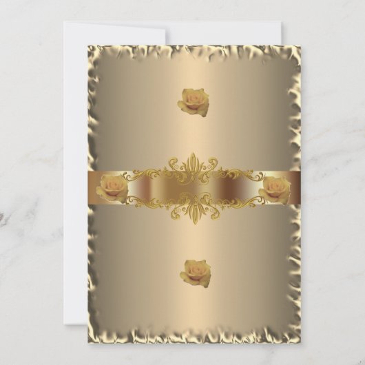 50. Geburtstagsparty Gold Einladung (Rückseite)