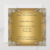 50. Geburtstagsparty Gold Einladung (Rückseite)
