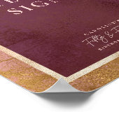 50. Geburtstagsparty Gold & Pink Benutzerdefiniert Poster (Ecke)