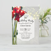50. Geburtstagsparty | Grau Einladung (Stehend Vorderseite)