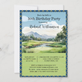 50. Geburtstagsparty Herren Golf Theme Party Einladung