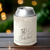 50. Geburtstagsparty im Gold Glitzer Dosenkühler