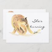 50 Geburtstagsparty lädt Custom Cougar Spaß ein Einladung (Vorne/Hinten)