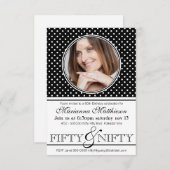 50. Geburtstagsparty mit Foto Einladung (Vorne/Hinten)